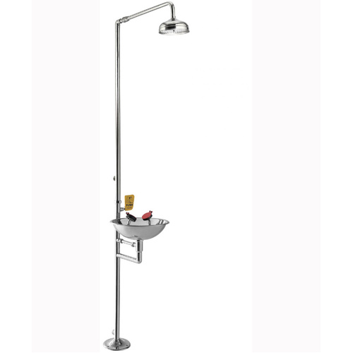 WORKWEAR, SAFETY & CORPORATE CLOTHING SPECIALISTS Stainless Steel Emergency Shower & Eye Wash Unit