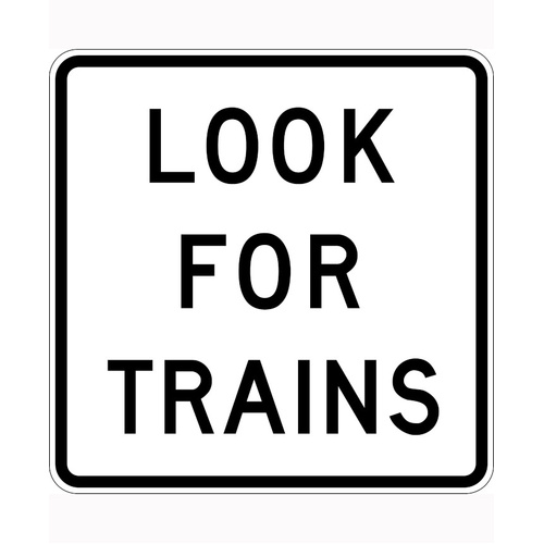 WORKWEAR, SAFETY & CORPORATE CLOTHING SPECIALISTS 900x900mm - Aluminium - Class 1 Reflective - Look For Trains