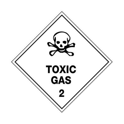 WORKWEAR, SAFETY & CORPORATE CLOTHING SPECIALISTS - 100x100mm - Self Adhesive - Pkt of 6 - Toxic Gas 2