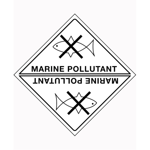 WORKWEAR, SAFETY & CORPORATE CLOTHING SPECIALISTS - 100x100mm - Self Adhesive - Pkt of 6 - Marine Pollutant
