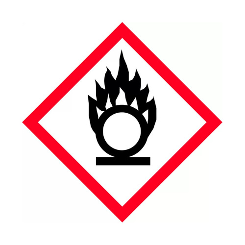 WORKWEAR, SAFETY & CORPORATE CLOTHING SPECIALISTS - 100x100mm - Self Adhesive - Sheet of 6 - GHS - Oxidising Picto