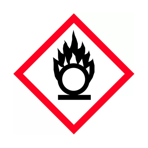 WORKWEAR, SAFETY & CORPORATE CLOTHING SPECIALISTS - 20x20mm - Self Adhesive - Roll of 250 - GHS - Oxidising Picto