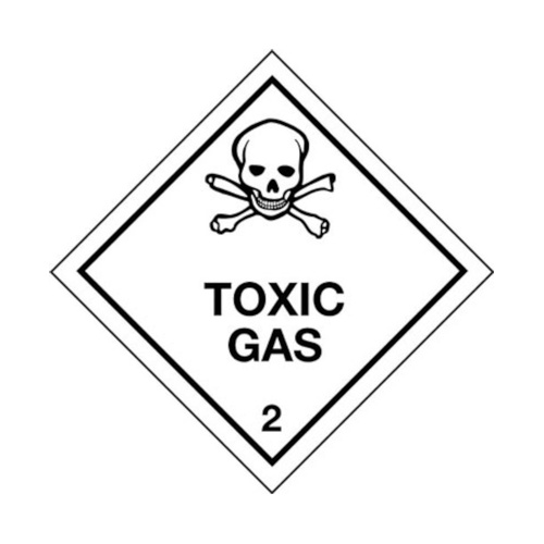 WORKWEAR, SAFETY & CORPORATE CLOTHING SPECIALISTS - 200x200mm - Self Adhesive - Pkt of 5 - Toxic Gas 2