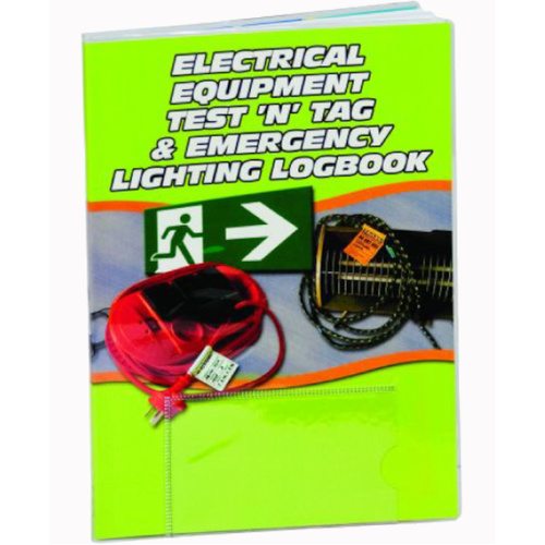 WORKWEAR, SAFETY & CORPORATE CLOTHING SPECIALISTS - Electrical Test'n'Tag & Emergency Lighting Logbook - A5 Size