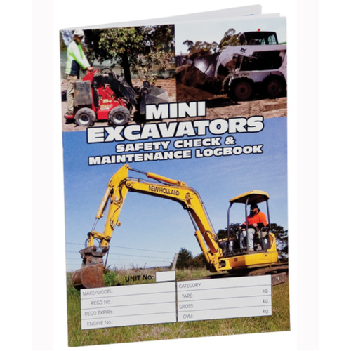 WORKWEAR, SAFETY & CORPORATE CLOTHING SPECIALISTS Mini Excavators Logbook - A5 Size