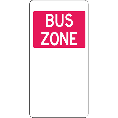 WORKWEAR, SAFETY & CORPORATE CLOTHING SPECIALISTS 225x450mm - Aluminium - Bus Zone (Left Arrow) - Red - 225x450mm