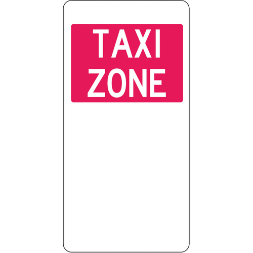 WORKWEAR, SAFETY & CORPORATE CLOTHING SPECIALISTS 225x450mm - Aluminium - Taxi Zone (Left Arrow) - Red - 225x450mm