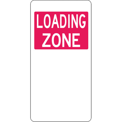 WORKWEAR, SAFETY & CORPORATE CLOTHING SPECIALISTS 225x450mm - Aluminium -Loading Zone (Right Arrow) - Red - 225x450mm