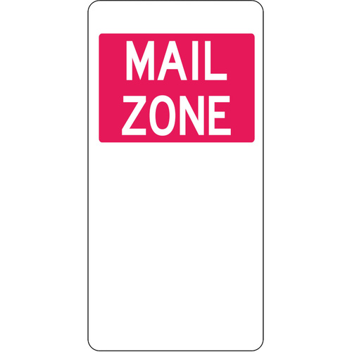 WORKWEAR, SAFETY & CORPORATE CLOTHING SPECIALISTS 225x450mm - Aluminium -Mail Zone (Double Arrow) - Red - 225x450mm