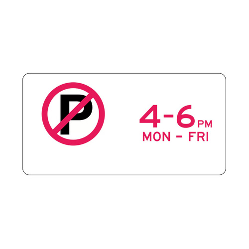 WORKWEAR, SAFETY & CORPORATE CLOTHING SPECIALISTS 450x225mm - Aluminium -No Parking - Horizontal - (Double Arrow) - Red / Black - 450x225mm