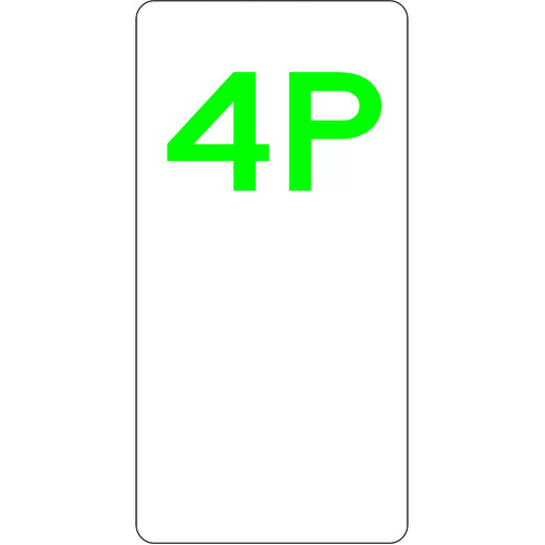 WORKWEAR, SAFETY & CORPORATE CLOTHING SPECIALISTS 225x450mm - Aluminium - 4 Hour Parking  (Double  Arrow) - Green - 225x450mm