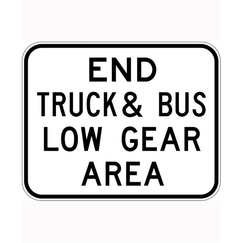 WORKWEAR, SAFETY & CORPORATE CLOTHING SPECIALISTS 1000x800mm - Class 1 - Aluminium - End Truck & Bus Low Gear Area