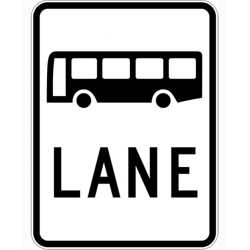 WORKWEAR, SAFETY & CORPORATE CLOTHING SPECIALISTS 900x1200mm - Class 1 -Aluminium - Bus Lane