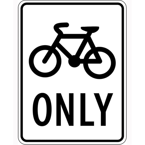WORKWEAR, SAFETY & CORPORATE CLOTHING SPECIALISTS - 300x400mm - Class 1 - Aluminium - Bicycle Path