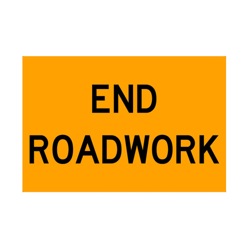 WORKWEAR, SAFETY & CORPORATE CLOTHING SPECIALISTS - 900x600mm - Metal - Class 1 Reflective - End Roadwork