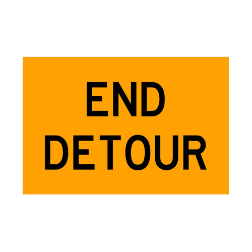 WORKWEAR, SAFETY & CORPORATE CLOTHING SPECIALISTS - 900x600mm - Metal - Class 1 Reflective - End Detour