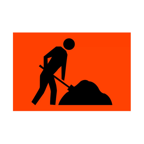 WORKWEAR, SAFETY & CORPORATE CLOTHING SPECIALISTS - 900x600mm - Metal - Class 1A Reflective - Symbolic Worker