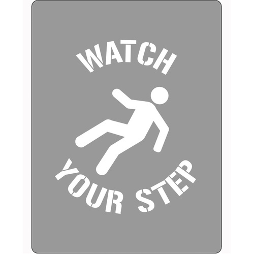 WORKWEAR, SAFETY & CORPORATE CLOTHING SPECIALISTS 600x400mm - Poly Stencil - Watch Your Step