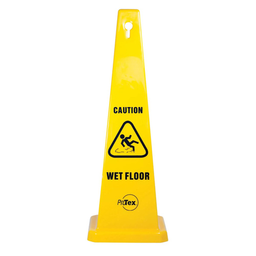 WORKWEAR, SAFETY & CORPORATE CLOTHING SPECIALISTS - 890mm Safety Cone - Caution Wet Floor