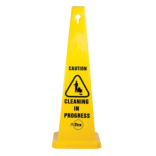 WORKWEAR, SAFETY & CORPORATE CLOTHING SPECIALISTS - 890mm Safety Cone - Caution Cleaning In Progress