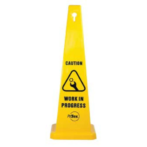 WORKWEAR, SAFETY & CORPORATE CLOTHING SPECIALISTS - 890mm Safety Cone - Caution Work In Progress