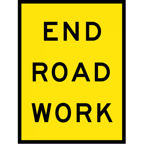 WORKWEAR, SAFETY & CORPORATE CLOTHING SPECIALISTS - 900x1200mm - Portait Boxed Edge - Cl.1 - End Road Work