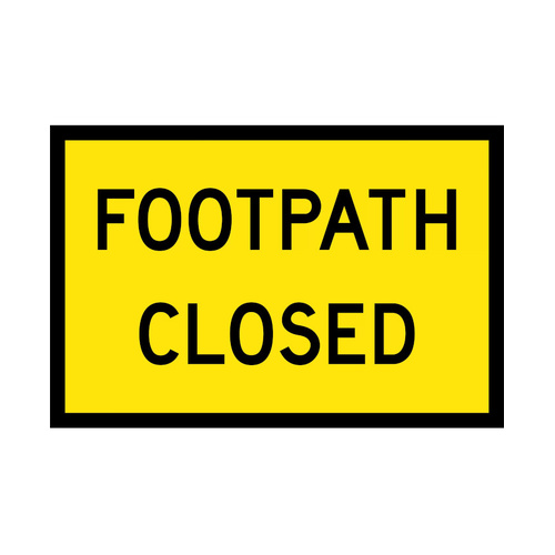 WORKWEAR, SAFETY & CORPORATE CLOTHING SPECIALISTS - 900x600mm - Boxed Edge - Cl.1 - Footpath Closed