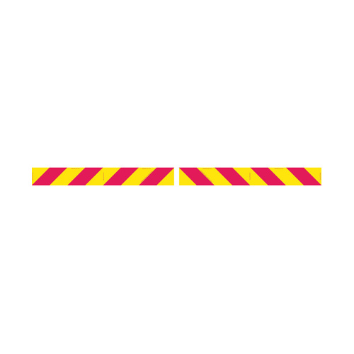WORKWEAR, SAFETY & CORPORATE CLOTHING SPECIALISTS - 600x150mm - Metal - Cl.1 - 2 pieces - Candy Stripes
