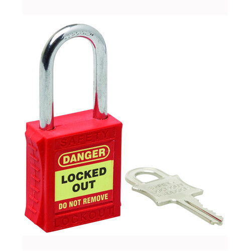 WORKWEAR, SAFETY & CORPORATE CLOTHING SPECIALISTS 42mm Premium Red Safety Lockout