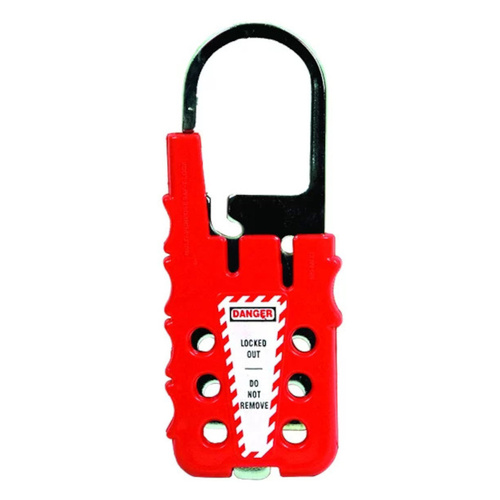 WORKWEAR, SAFETY & CORPORATE CLOTHING SPECIALISTS - PVC Economy Red Nylon Lockout Hasp (6 Hole)