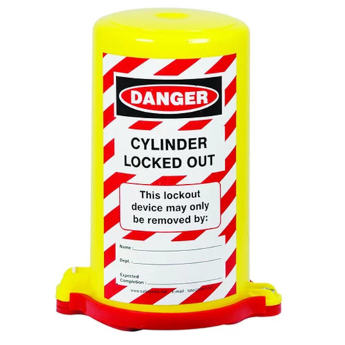 WORKWEAR, SAFETY & CORPORATE CLOTHING SPECIALISTS - Cylinder Lockout - Danger Cylinder Locked Out  (Red)