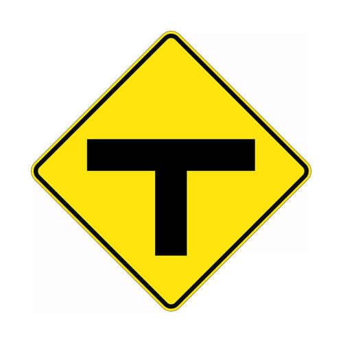 WORKWEAR, SAFETY & CORPORATE CLOTHING SPECIALISTS - 900x900mm - Aluminium - Class 1 Reflective - T Junction