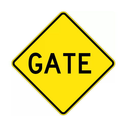 WORKWEAR, SAFETY & CORPORATE CLOTHING SPECIALISTS - 900x900mm - Aluminium - Class 1 Reflective - Gate