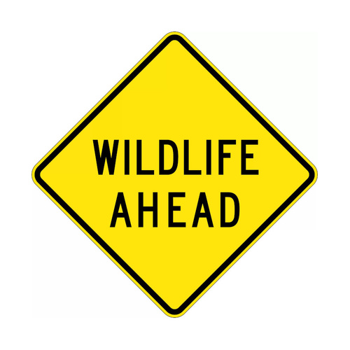 WORKWEAR, SAFETY & CORPORATE CLOTHING SPECIALISTS - 600x600mm - Aluminium - Class 1 Reflective - Wildlife Ahead