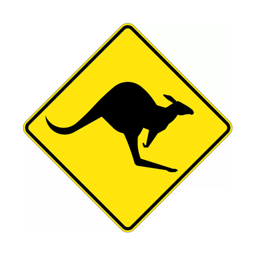 WORKWEAR, SAFETY & CORPORATE CLOTHING SPECIALISTS - 900x900mm - Aluminium - Class 1 Reflective - Kangaroo Picto