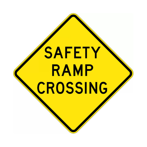 WORKWEAR, SAFETY & CORPORATE CLOTHING SPECIALISTS - 900x900mm - Aluminium - Class 1 Reflective - Safety Ramp Crossing