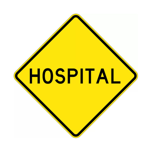 WORKWEAR, SAFETY & CORPORATE CLOTHING SPECIALISTS - 900x900mm - Aluminium - Class 1 Reflective - Hospital