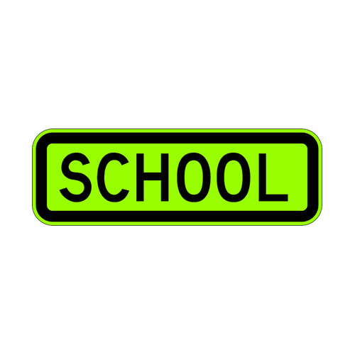 WORKWEAR, SAFETY & CORPORATE CLOTHING SPECIALISTS - 900x300mm - Aluminium - Class 1 Reflective - School