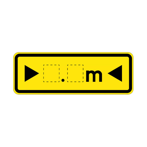 WORKWEAR, SAFETY & CORPORATE CLOTHING SPECIALISTS - 1000x350mm - Aluminium - Class 1 Reflective - __m Horizontal Clearance Marker