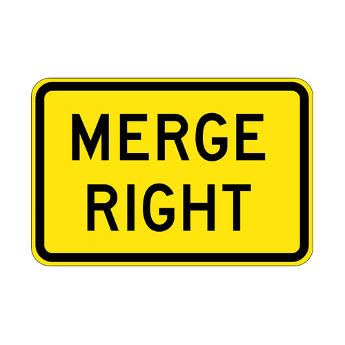 WORKWEAR, SAFETY & CORPORATE CLOTHING SPECIALISTS - 900x600mm -  Aluminium - Class 1 Reflective - Merge Right