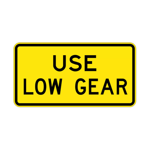 WORKWEAR, SAFETY & CORPORATE CLOTHING SPECIALISTS - 950x500mm - Aluminium - Class 1 Reflective - Use Low Gear