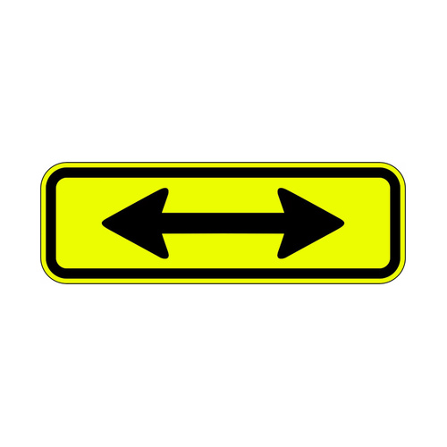 WORKWEAR, SAFETY & CORPORATE CLOTHING SPECIALISTS - 600x200mm - Aluminium - Class 1 Reflective - Crossing Arrows (For Use Only With W6-7)