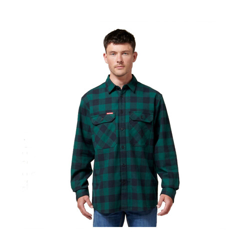 WORKWEAR, SAFETY & CORPORATE CLOTHING SPECIALISTS - FOUNDATIONS - CHECK FLANNEL LONG SLEEVE SHIRT