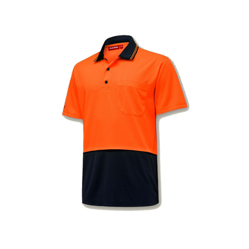 WORKWEAR, SAFETY & CORPORATE CLOTHING SPECIALISTS - DISCONTINUED - Core - Mens Hi Vis 2 tone S/S Micro Mesh Polo